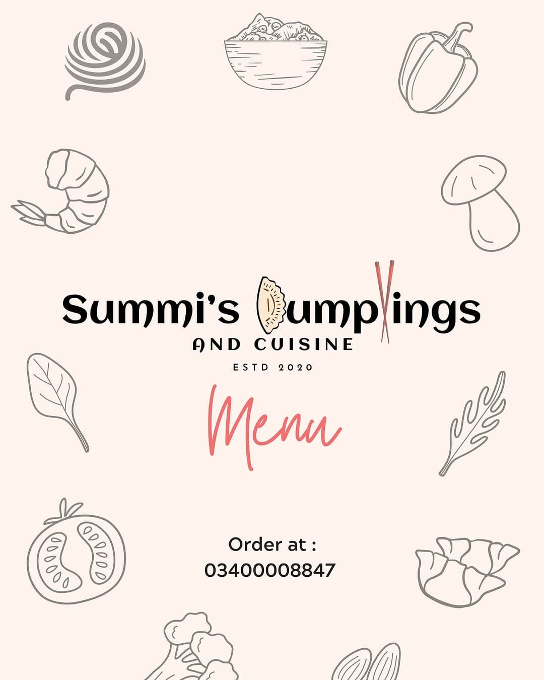 Summi's Menu Page 1